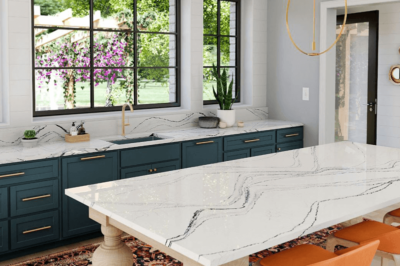 Quartz countertops, Silestone, Cambria and more, available at Lumberjack's Kichens and Baths, serving Cleveland, Akron, Canton Ohio areas.
