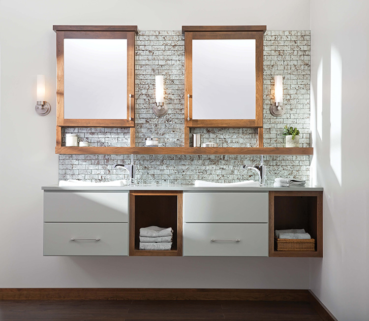 Modern bath vanities, from Lumberjack's Kitchen's and Baths, serving the Cleveland, Akron, Canton OH areas.