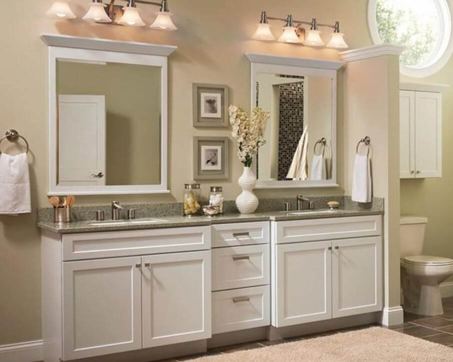 Vanity cabinets. Select your vanity top and vanity base cabinets in your choice of door styles, wood and finishes. We create bath vanities in any size.